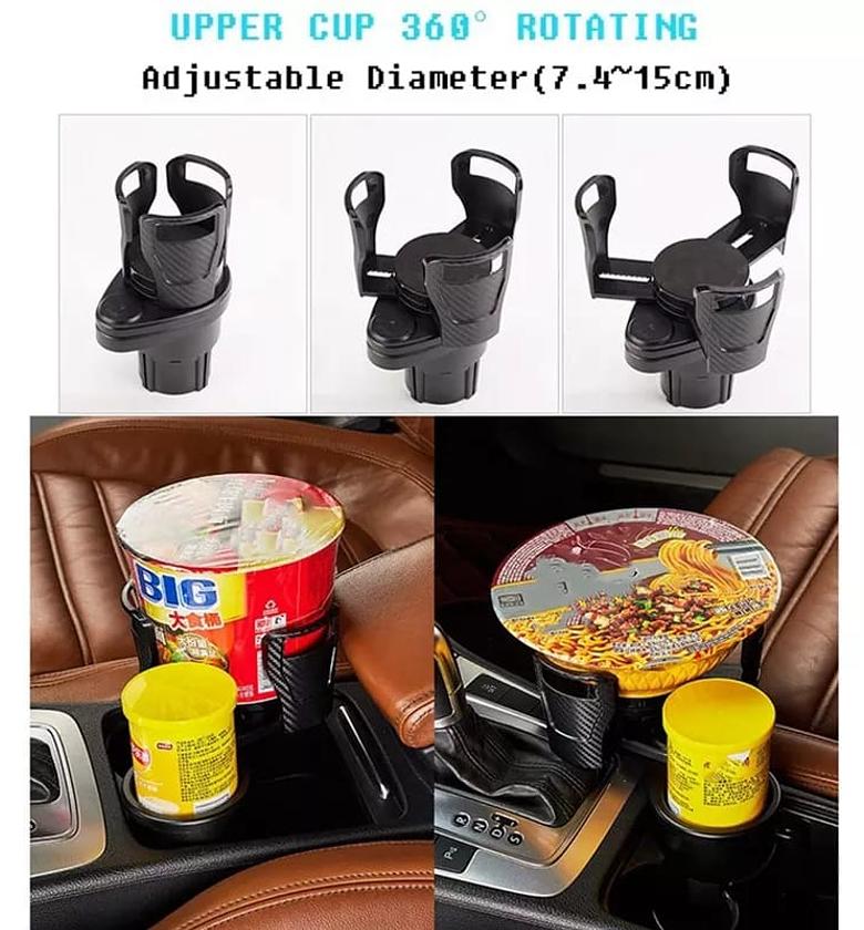 CUP HOLDER. Strong durable expandable dual slot car cup holder image