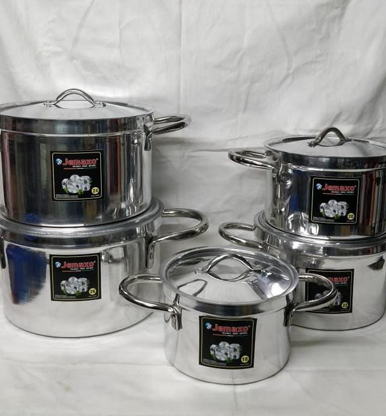 Jemaxo  Heavy duty stainless German Life 10 Pcs Heavy Duty Sufurias Cook Ware Set - Pots image