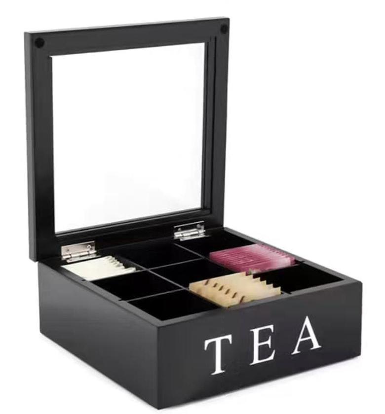Wooden tea box/ tea bag organizer image