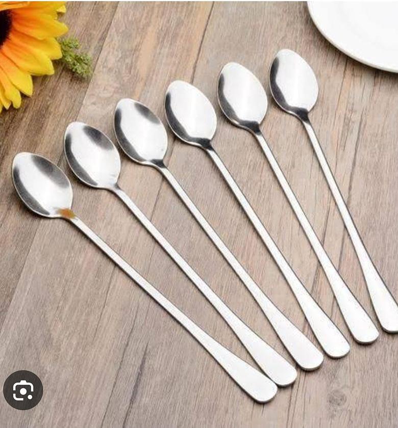 TEA SPOONS. 6pcs long tea spoons image