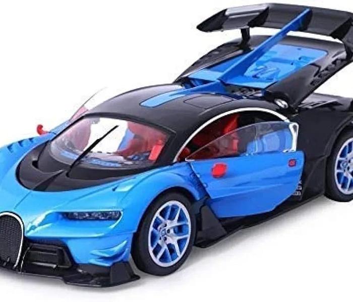 Bugatti Style Gt Remote Control Rechargeable Car With Opening Doors Led Headlights image