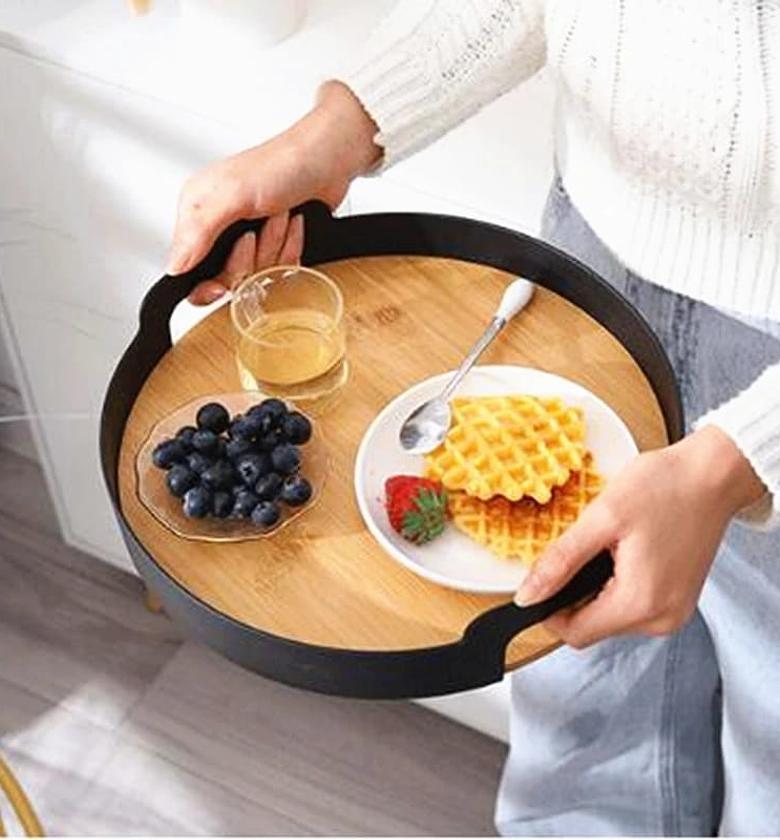 Multifunctional bamboo tray image