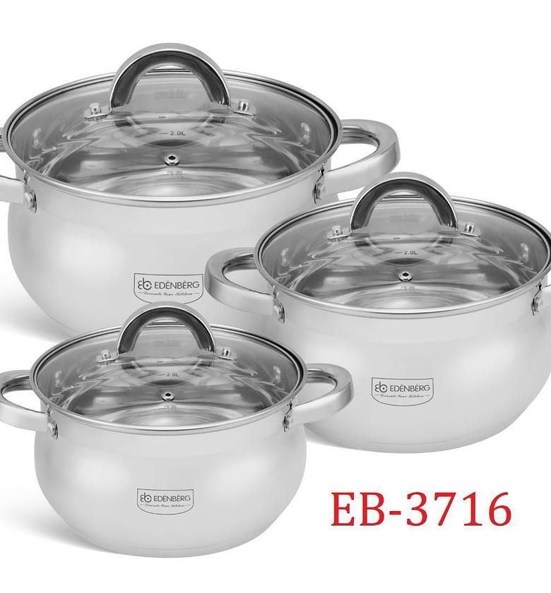 6pc Edenburg Stainless Steel Cookware image