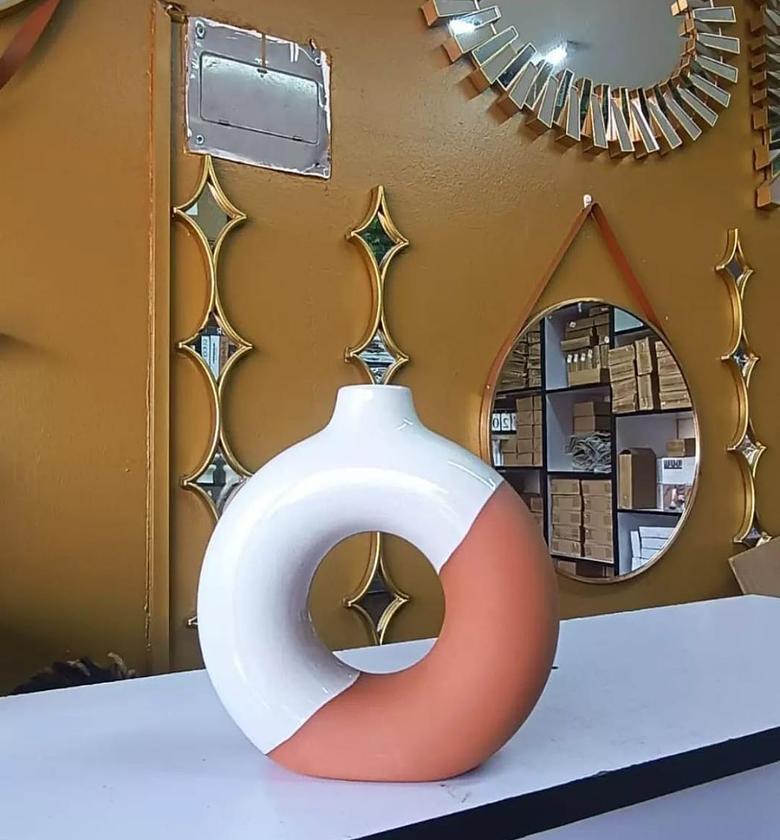 Chinese Ceramic Vase Half-Glazed Round Modison Laterite Ceramic Vase image