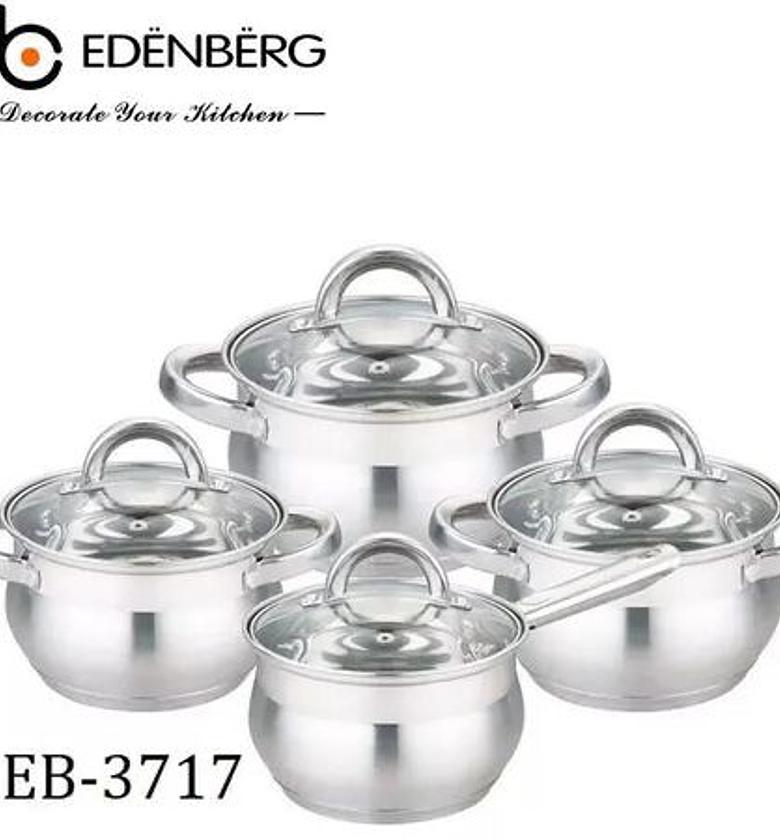 8pc Edenburg Stainless Steel Cookware   image