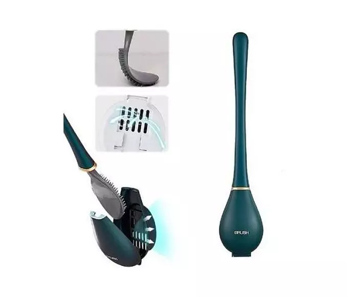  Toilet Brush  Deep Clean Hygienic Silicone With Holder image