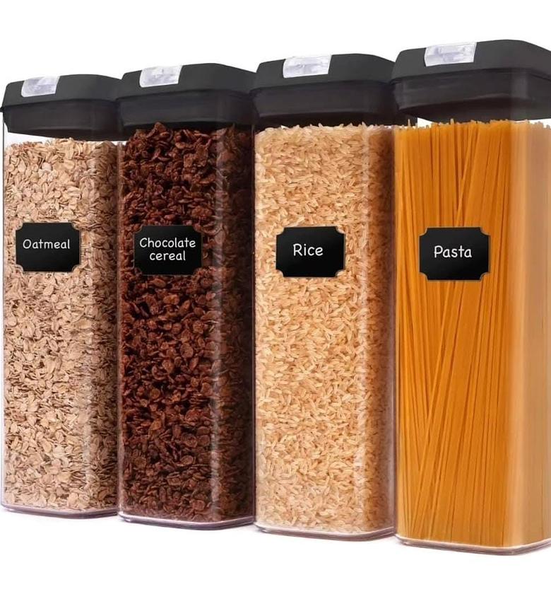 4pcs airtight acrylic food storage image