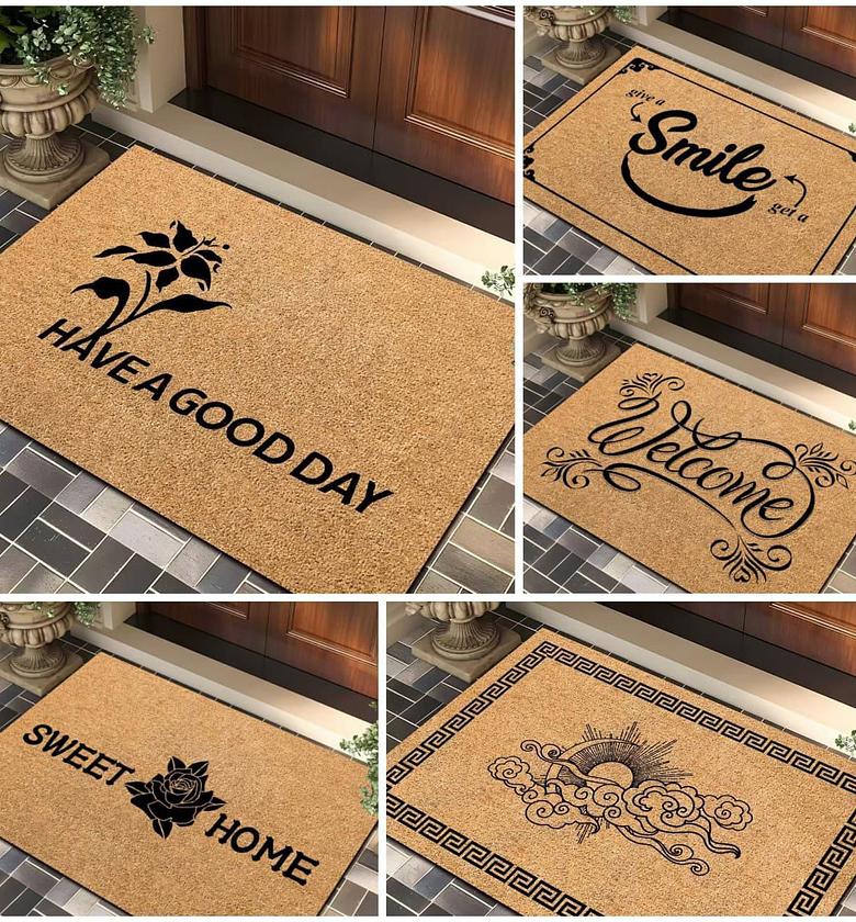 Durable Front Door Mat, Heavy Duty Indoor Outdoor Doormat, 50” x 80cm” Low Profile Outdoor Mats for Home Entrance, Stain and Fade Resistant Shoe Scraper Mat, image