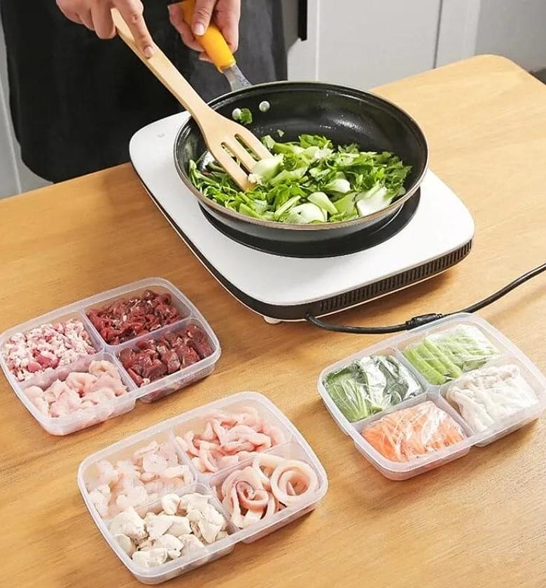 Compartment Fridge Containers/Meal Prep Storage Box Organzer image