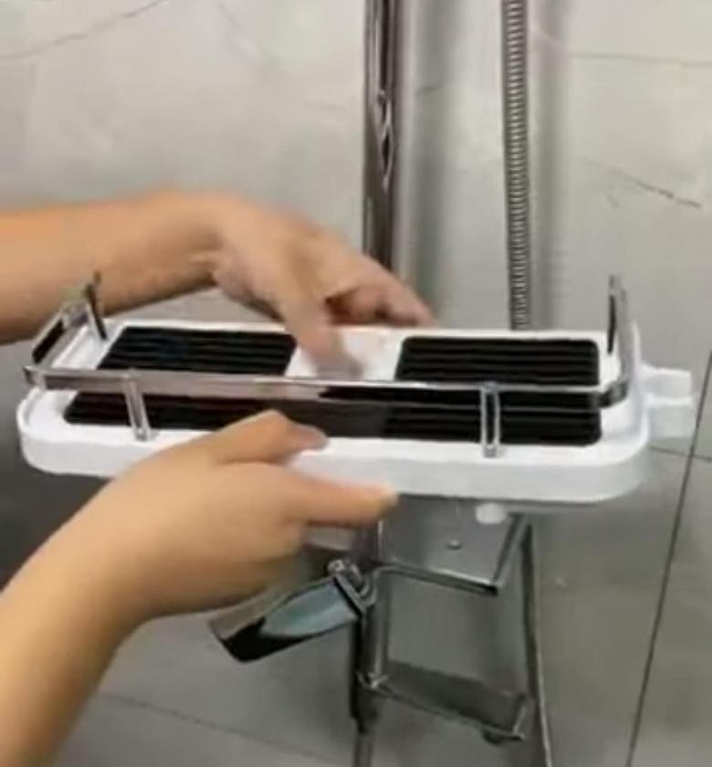 Rotating hook Shower storage rack image