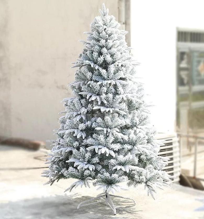 ✅Snow flocked Christmas tree ✅Size 1.5 (5ft)meters  image