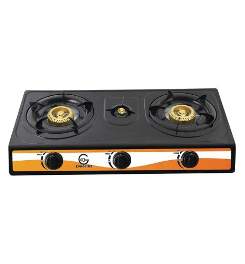 Eurochef  TABLE COOKER STAINLESS STEEL 3 BURNER GAS COOKER  image