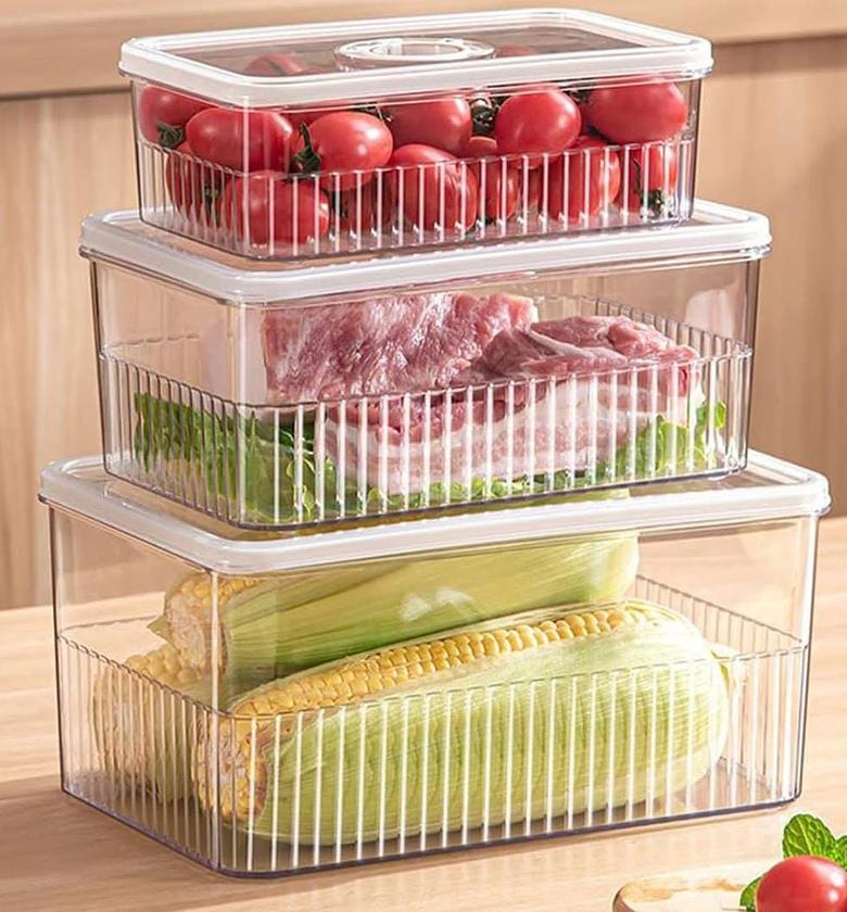 3pcs fridge organizer/ food storage image