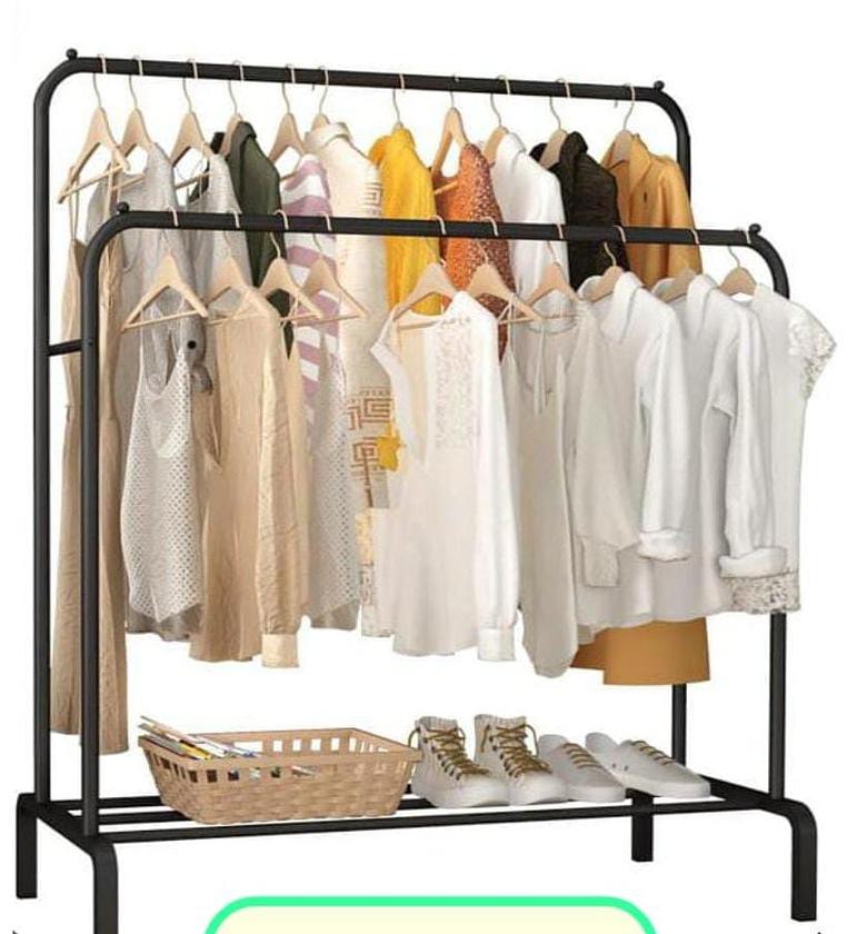Clothe stand with a shoe rack image