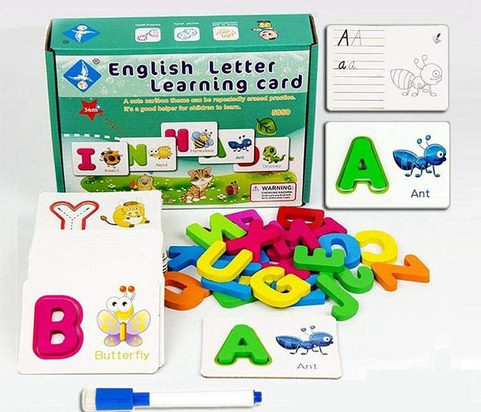 English Letter Learning Card image
