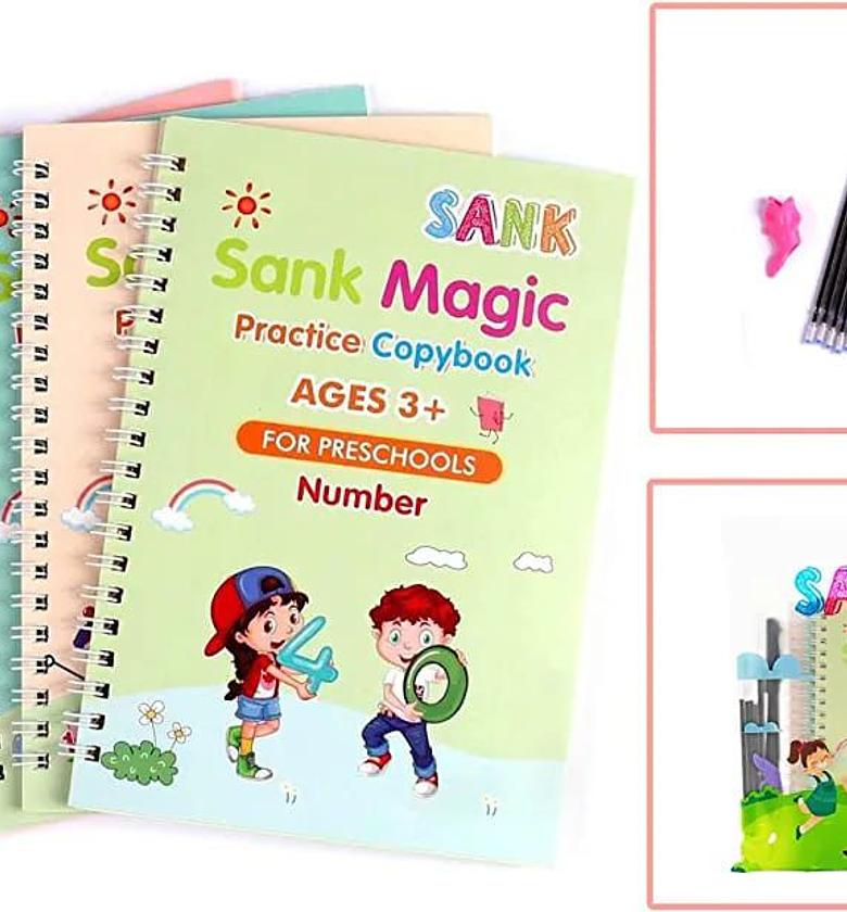 SANK BOOK. Magic sank book with 4 books , 10 refills and a pen image
