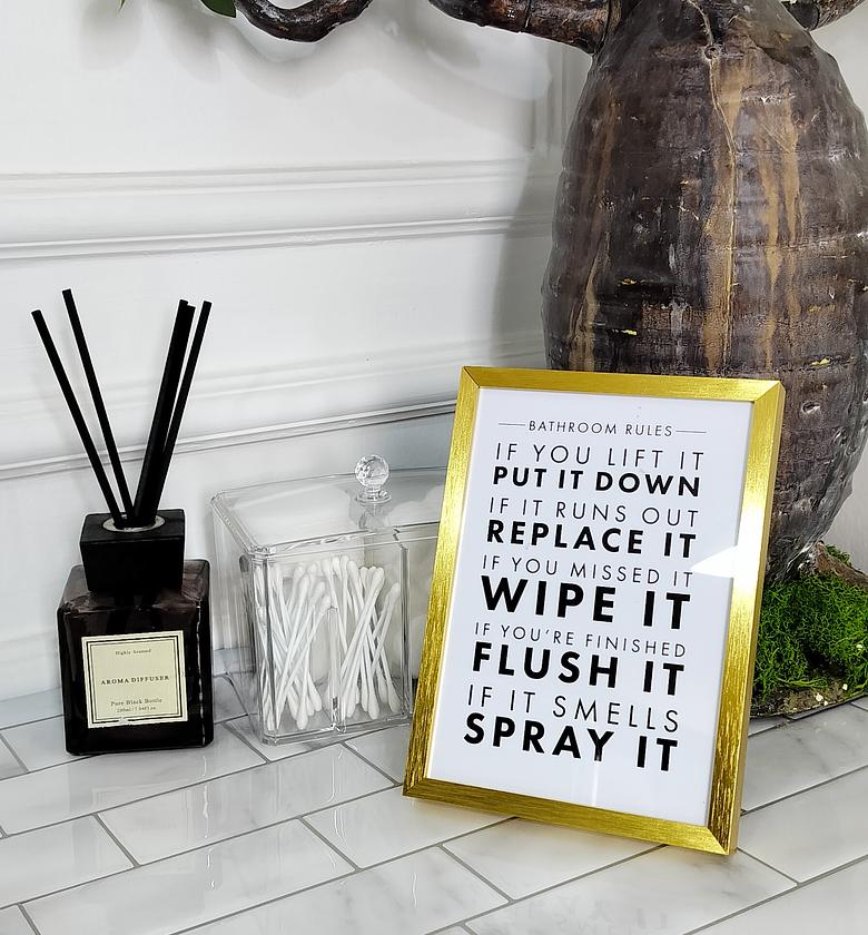 Bathroom rules image