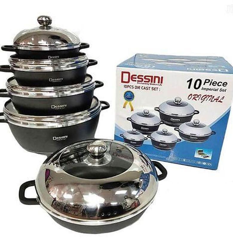 SPECIAL OFFERS Dessini Die-Cast Granite Non-Stick Cooking Pot Set image