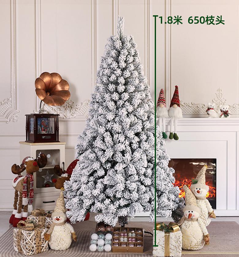 ✅Snow flocked Christmas tree ✅Size 1.8 meters (6ft) image