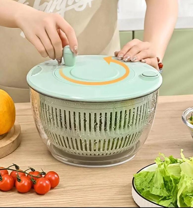 Multi-functional 8pcs Salad Spinner with Vegetable Chopper image