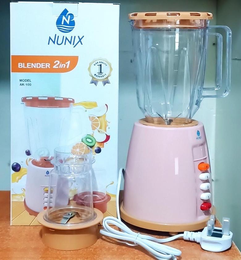 Nunix 2 In 1 Blender With Grinding Machine 1.5 Ltrs Model AK-100 image