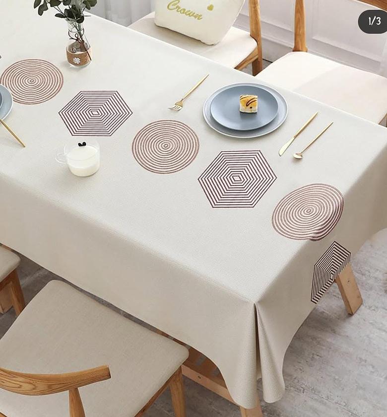 Oil/ water proof PVC table cloth. image