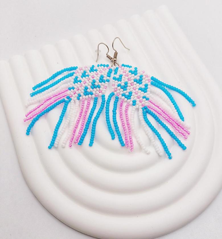 Traditional Handmade Beads Earrings image