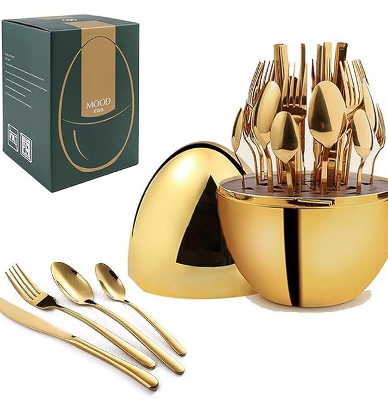 CUTLERY SET. 36pc Executive Egg-Shaped Cutlery Set  image