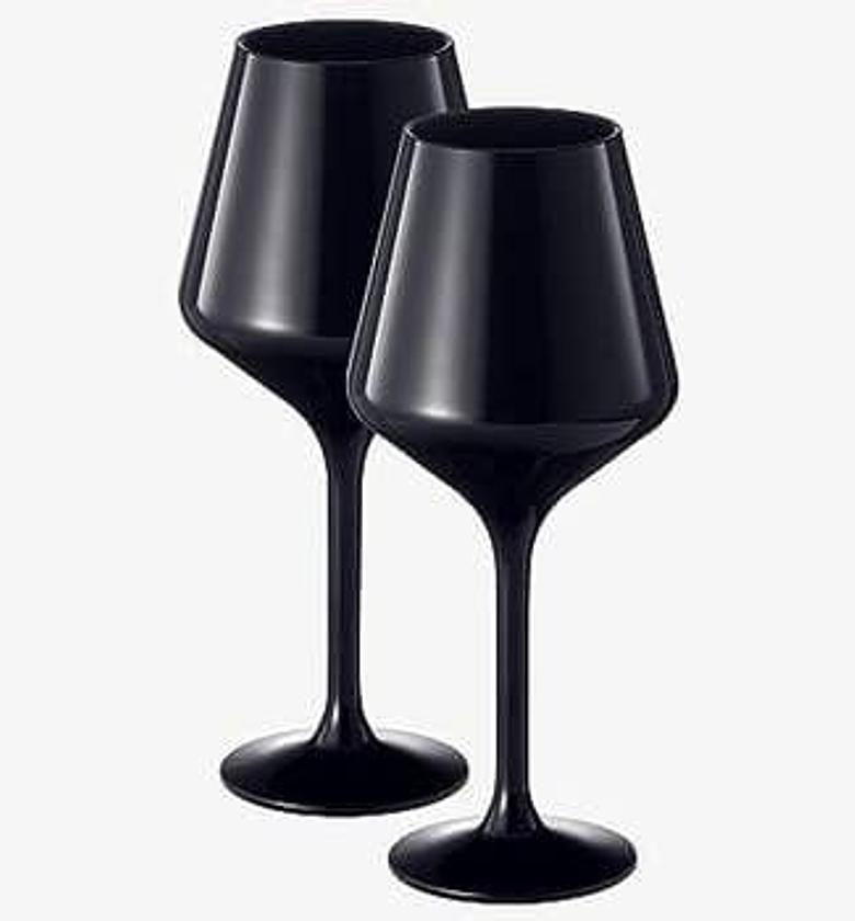 Wine Glasses, Stemmed Wine Glasses, Wine Glass Cups, Red Wine Glasses, Crystal Drinking Glasses, Dishwasher Safe - Black, image