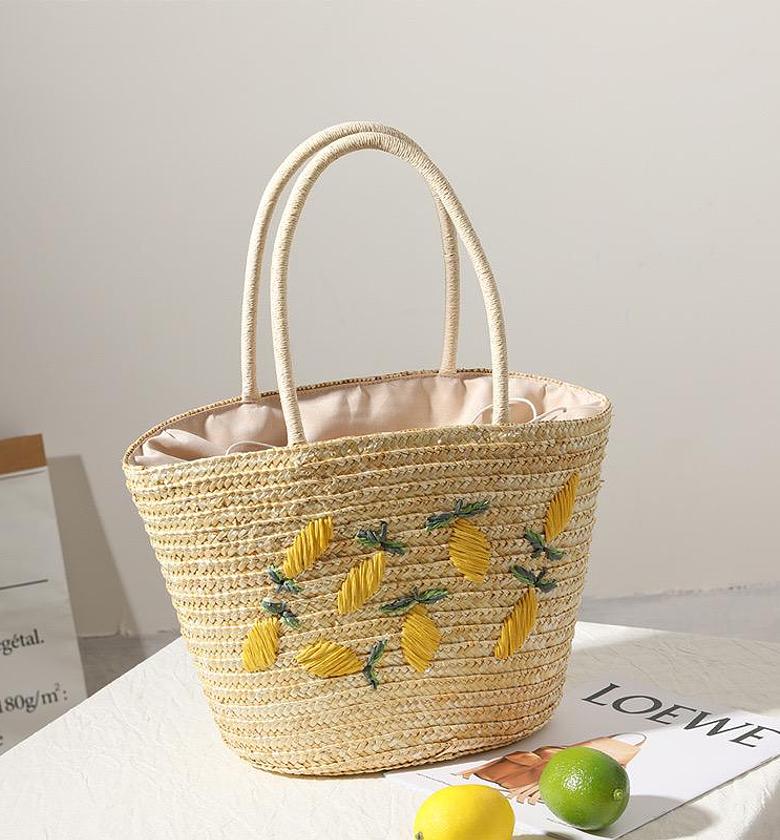 Stylish Embroidered Straw Bag Size:40x17x21cm   image