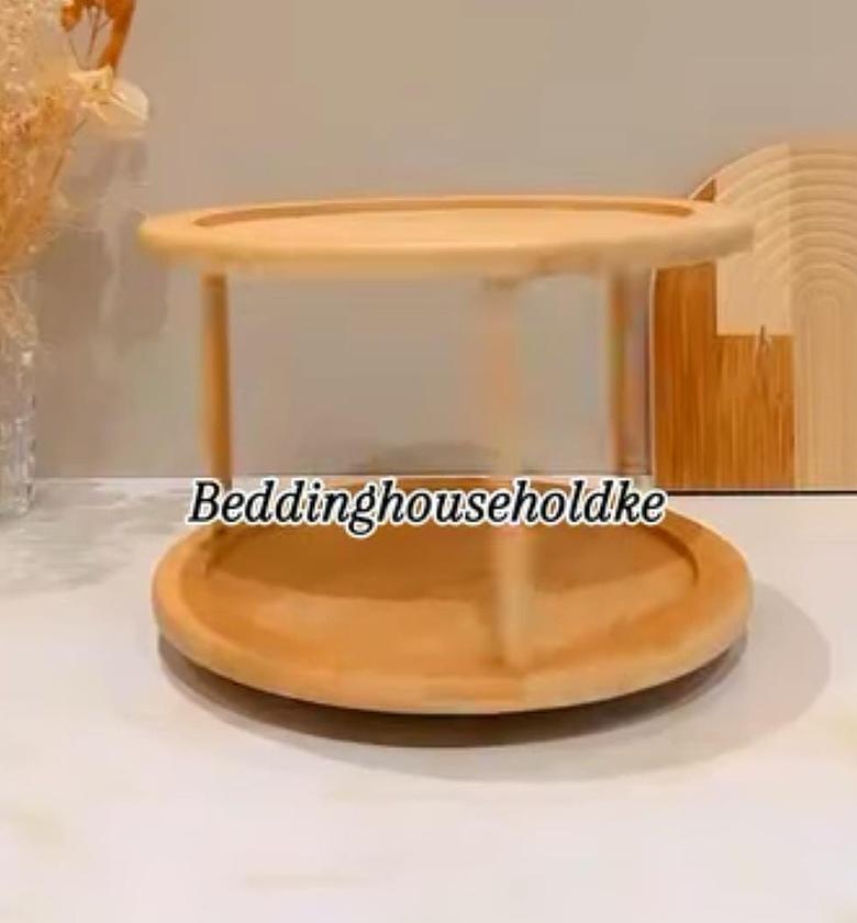 Bamboo rotating spice rack image