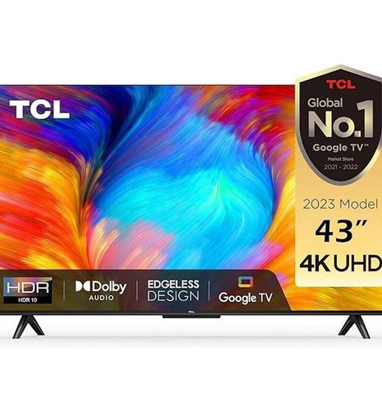 TCL 43" INCH, P635 UHD 4K,Google/Android TV,NETFLIX/YOUTUBE-BLUETOOTH+2YRS WARRANTY image