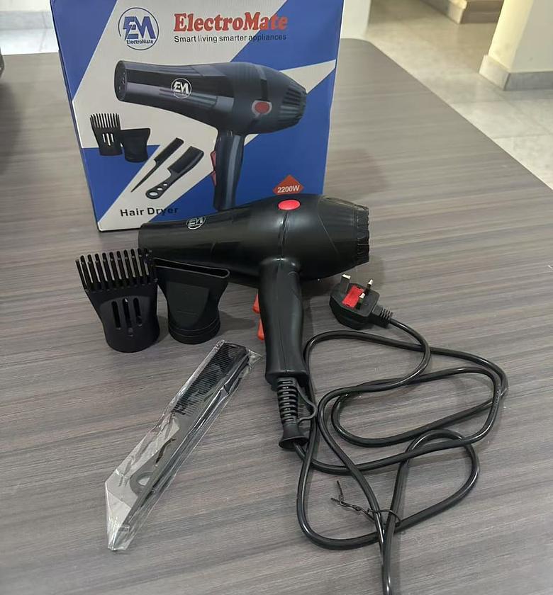 BLOWDRY. Professional Electric Ionic Hair Blow Dryer household hair dry Straightener Safety Cut 3 Speed/3 Heat Setting Blowdry image