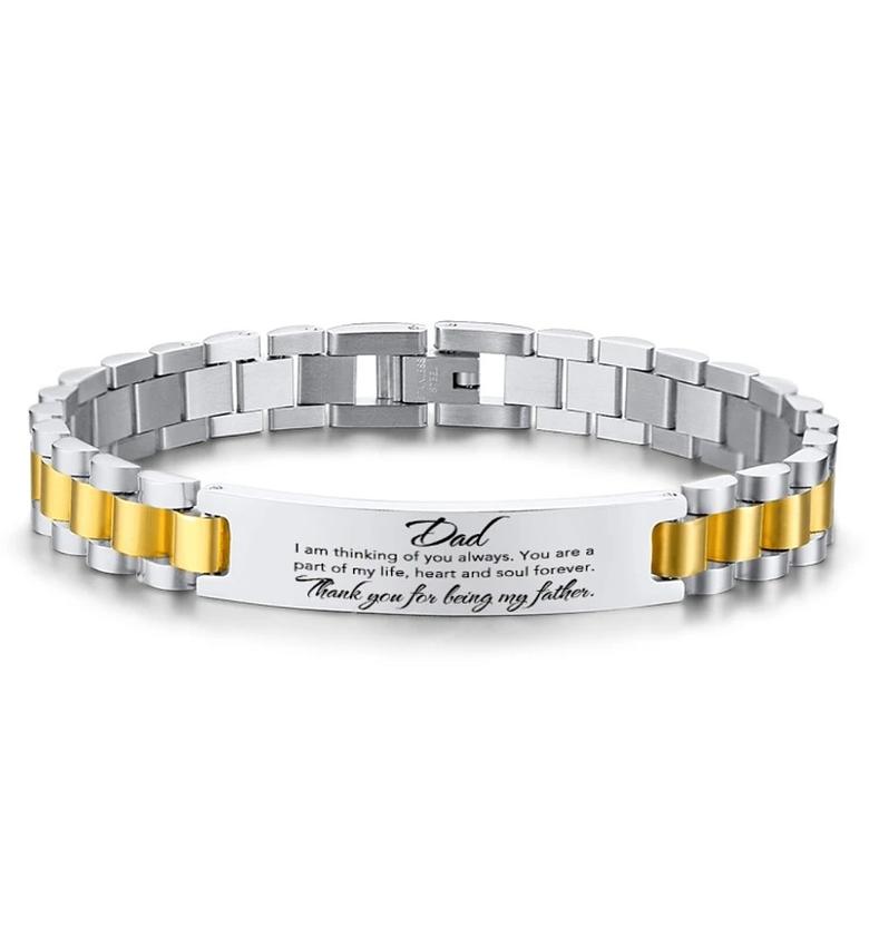 Stainless steel customized/personalized/bespoke bracelet image