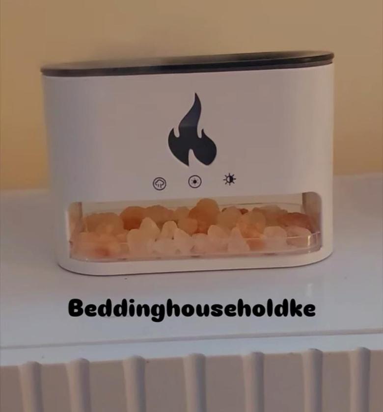 10W salt stone fire place aroma diffuser humidifier. image