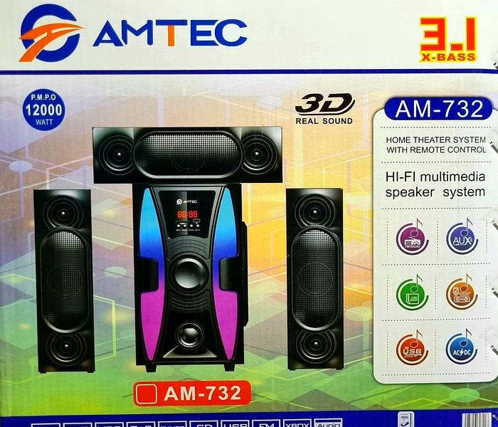 Amtec AM-732 Subwoofer AmtecSystem 3.1CH 10000wts BT/FM image