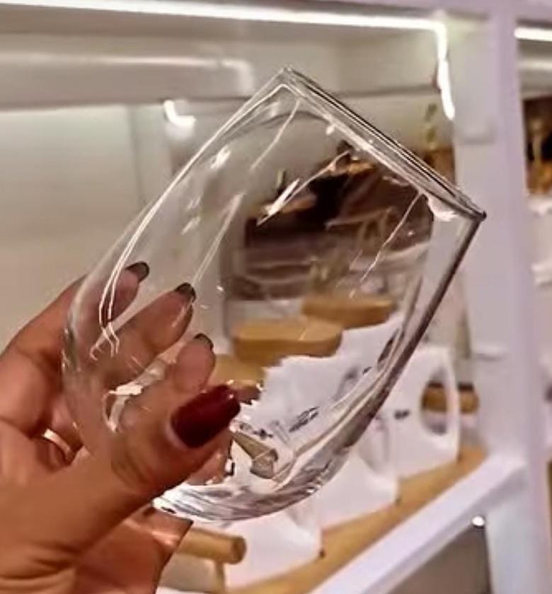 6pcs long curved bottom water glasses image