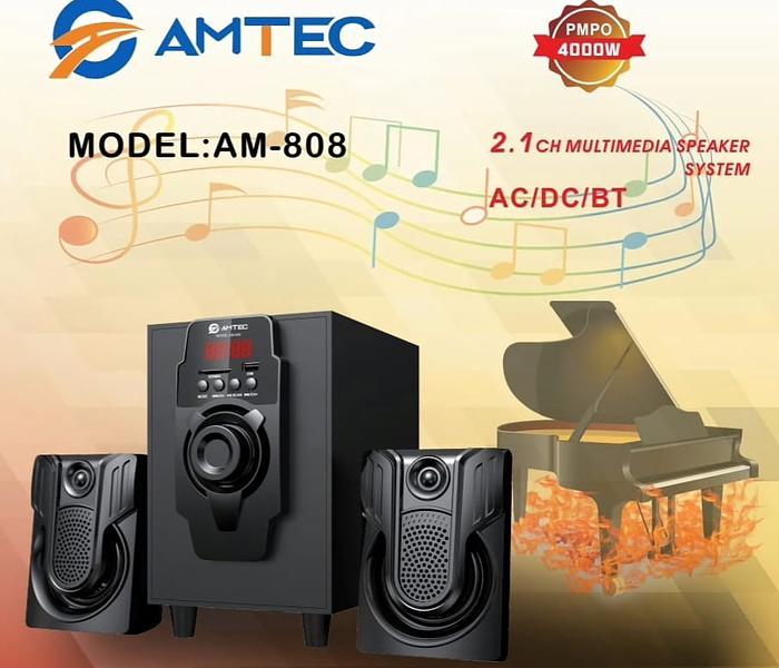 Amtec AM-808 2.1CH 4000W active subwoofer speaker system. image