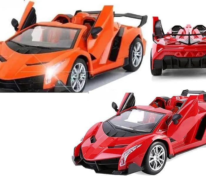 Rechargeable luxurious toys car in red image