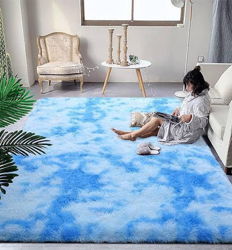 Fluffy carpets Size: 5x8ft image