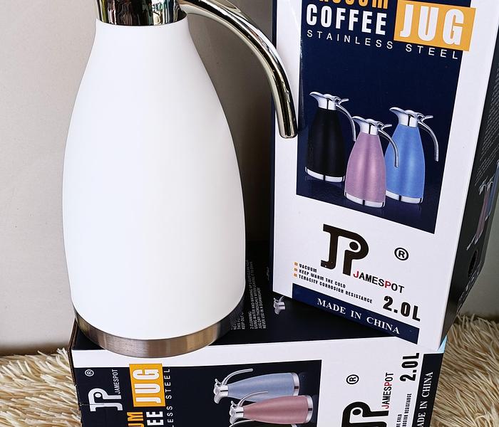 Jamespot 2ltr JP Unbreakable Stainless Steel Flask-white image