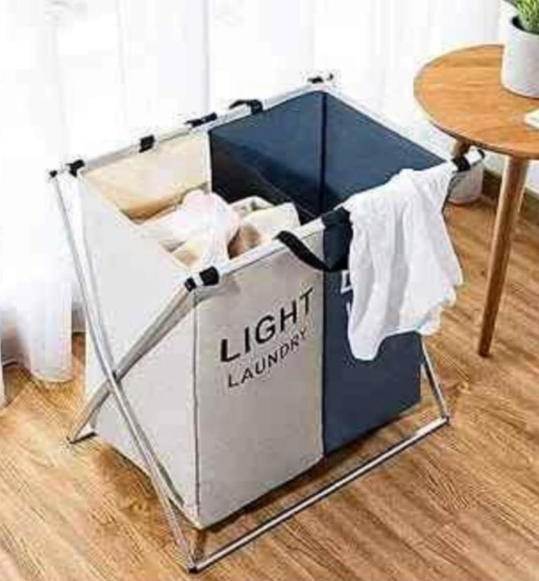 3 in 1 compartment laundry basket  image