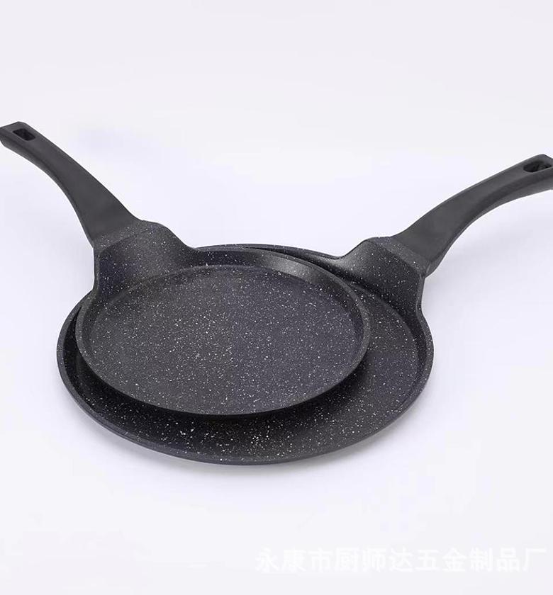 Granite Chapati pan  Easy to clean Superior non-stick interior coating for perfect heat conductivity  Quality aluminums utensils with perfect nonstick coating, Bakelite handles for fire resistance  Handle is comfortable and stays cool;   Can be used on induction cooker  Durable image
