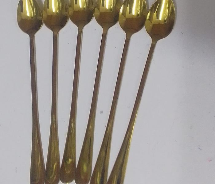 6pc GOLD TEA SPOON LONG (Copy) image
