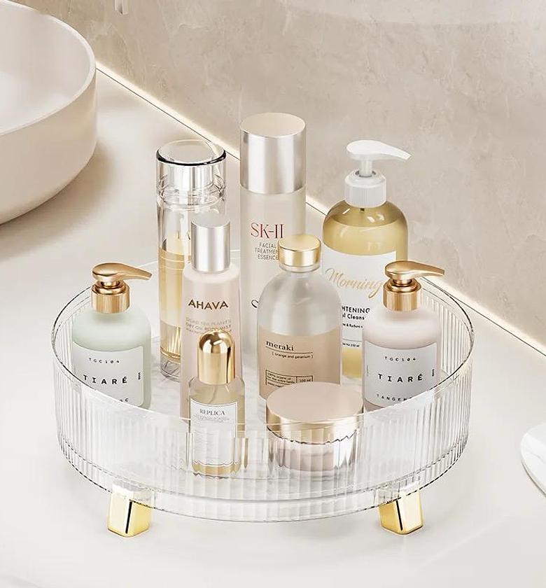 360-degree Rotating Turntable Organizer Space Saving Multi-Functional Storage Tray image