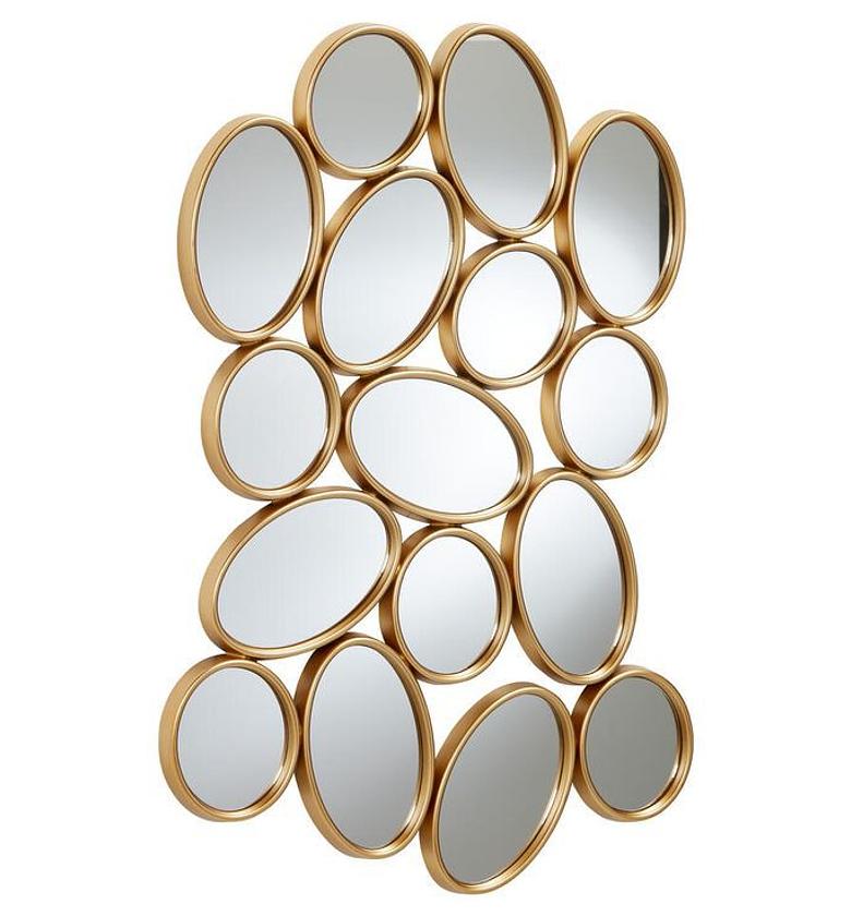 16 circles  mirror 🪞    Available in black & gold    Size :91cm * 61cm     image