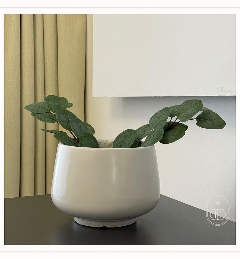 Lotus flower pot set in off white image