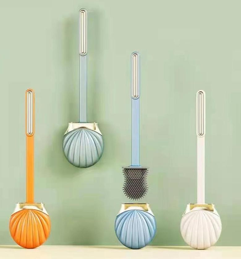 BRUSH. Silicon Shell Shape Toilet Brush Wall Mounting image
