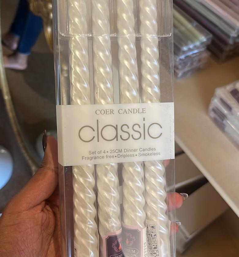 Classic white tapper candles image