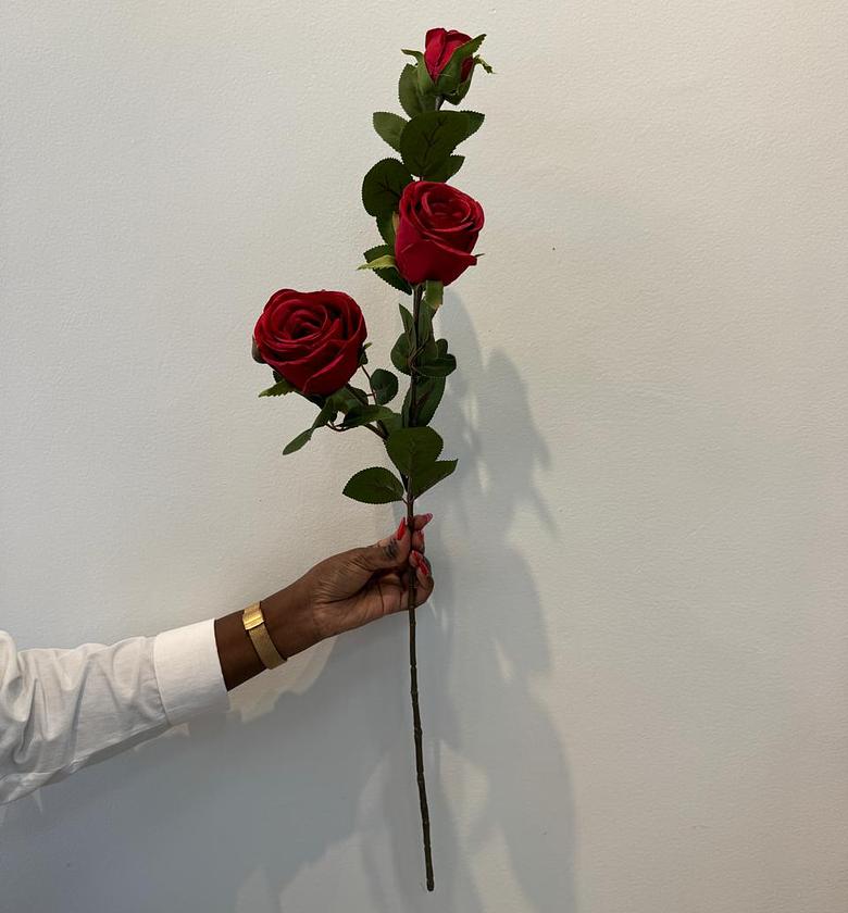 Faux peony rose flowers image